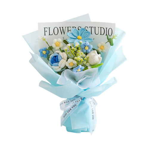Hand-Woven Wool Sunflower Bouquet – Artificial, Teachers' 1