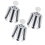 3 Pieces Shower Knobs Hot Cold Diverter Knobs Bathtub Faucets Shower Handles for Silver 3
