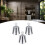 3 Pieces Shower Knobs Hot Cold Diverter Knobs Bathtub Faucets Shower Handles for Silver 6
