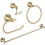 4-Piece Brushed Gold Bathroom Hardware Set 1