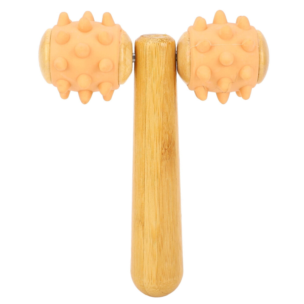 DualâWheel Massage Roller with Ergonomic Handle â Spiky Balls for Waist, Leg & Arm Relief, Compact & Lightweight