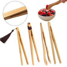 7 Inch Wooden Kitchen Tongs for Toast, Cheese and Serving