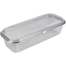 Dishwasher Basket, Stainless Steel Dishwasher Silverware Basket, Replacement Utensil Rectangular Mesh Drain for Small Items(Rectangle-Large)