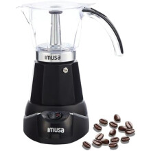 6 or 3 Cup Electric Espresso Maker Black Coffee Machine for Cuban Coffee, Moka and Espresso Drinks