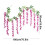 Artificial Wisteria Vine Watermelon Red 180x50cm 3
