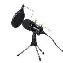Professional Studio Mic with Stand – 3.5mm Audio for PC, Phone, Video Conferencing, Voice Recording, Karaoke, Compatible with