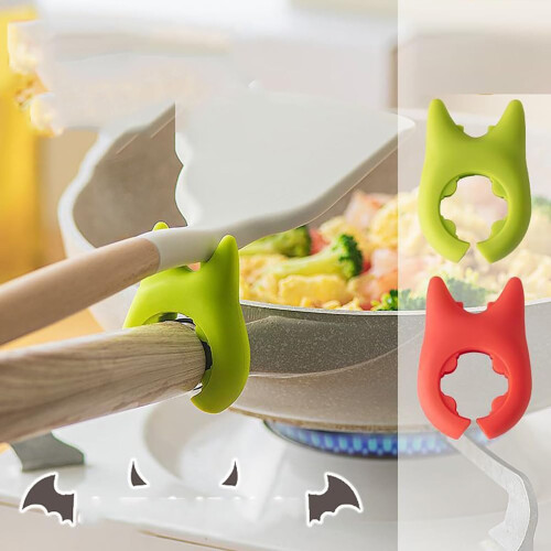 2-Pack Silicone Spoon Holder Clips – Heat-Resistant,