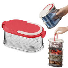 Airtight Stackable Spice Organizer Jar Set
