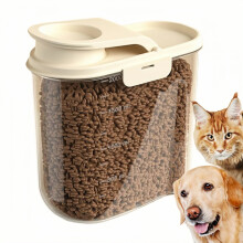 Airtight Pet Food Storage Container Up to 4.4 Lbs Food Pantry Sealed Container For Kitchen Dog Cat and Other Pet Food Storage Bin with Measuring Cup