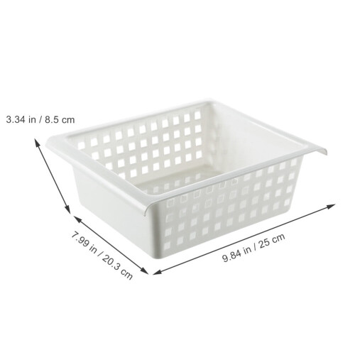 Telescopic Sink Drain Basket with Rod, White PP 1