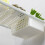 Telescopic Sink Drain Basket with Rod, White PP 3