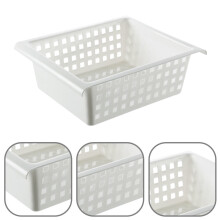 Telescopic Sink Drain Basket with Rod, White PP
