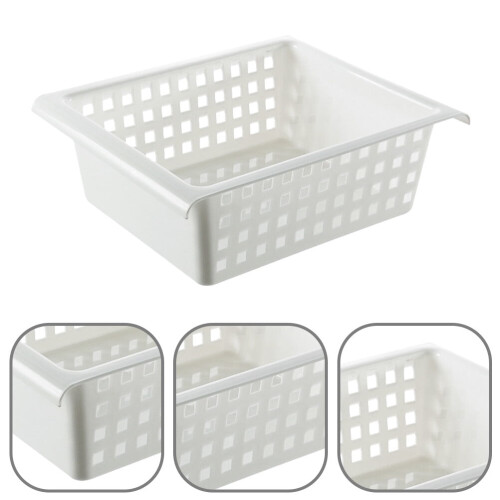 Telescopic Sink Drain Basket with Rod, White PP