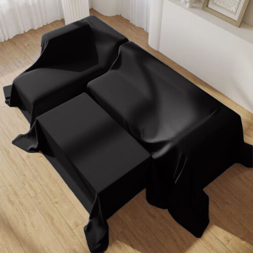 Polyester Møbel Støvbetræk 200x240cm Sort