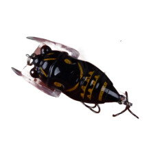 2PC 4cm 6g Floating Water Fishing Lures Jigs Simulate Cicada-Shaped Bait, Artificial Sweet Swimming Fishhook, For Outdoor Fish