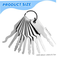 Keys 10Pcs Stainless Steel Keys Keys Replacement Skeleton Lock PickSet Multiple Shapes Emergency Tool For Bathroom Locks Car Locks