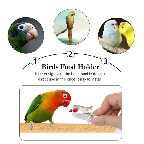 Koperen Papegaai Fruithouder Clip 3-pack 2