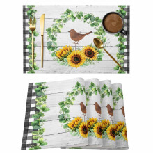 Sunflower & Eucalyptus Placemats 13x19in (Pack of 1)