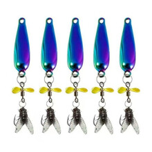 Metal Lure Spoon Spinner Propeller Sequins Insect Bait Bug Worm Flies Lure Fishing Set Fishing Lures Trout Bass