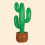 Decoración inflable de cactus de PVC verde de 90 cm. 1
