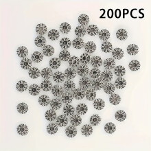 Zinkové korálky s rozstupom kvetov v starožitnom striebornom prevedení 6 mm, 200 ks