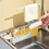 Expandable Over-Sink Drying Rack with Towel Hanger 1