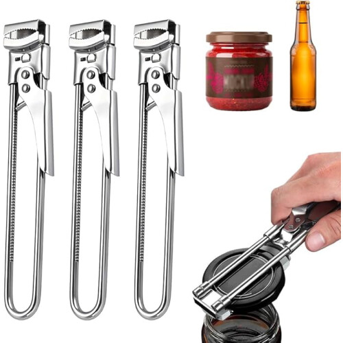 Adjustable Stainless Steel Jar and Bottle Opener