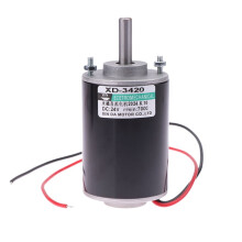 Κινητήρας υψηλής ταχύτητας 24V DC 30W 7000RPM με σπειροειδή άξονα CW/CCW