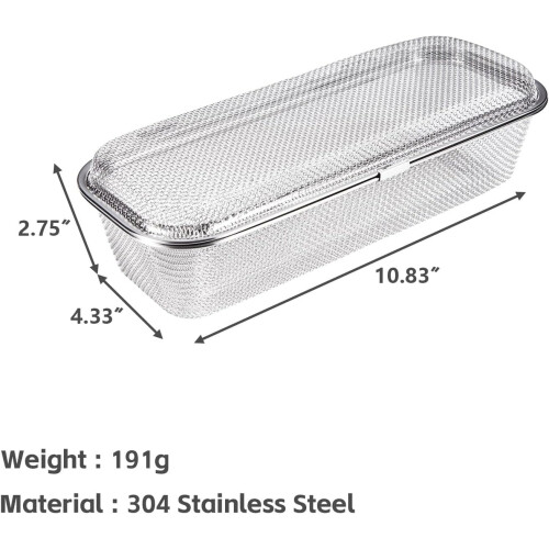 Dishwasher Basket, Stainless Steel Dishwasher Silverware Basket, Replacement Utensil Rectangular Mesh Drain for Small Items(Rectangle-Large) 1