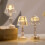 Vintage Transparent LED Table Lamp 5.5" – Retro Bedside 1
