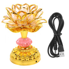 Buddhist Lotus Lamp USB Desk Lamp Golden