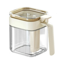 Organizador de sal de vidrio apilable con soporte para cuchara