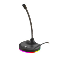 USB-Desktop-Mikrofon für PC mit verstellbarem Ständer und LED-Beleuchtung