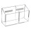 Acrylic Dry Erase Marker Holder with Magnet 2-Compartment 1