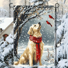 Christmas Winter Garden Flag 12x18in Polyester Multicolor