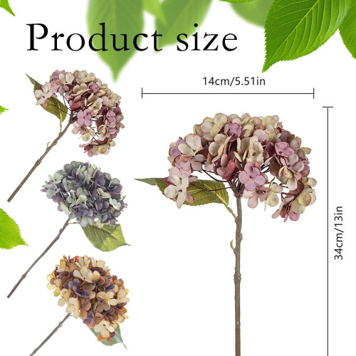 Artificial Flowers,Hydrangea Flowers Artificiales Bouquets Hydrangea With Stems For Home Wedding Table Core Decoration 2