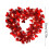 Heart-Shaped Valentine's Door Wreath with LED Lights 3