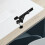 2Pcs Black Stainless Steel Desk Shelf Extender with Adjustable Clamp Design 4