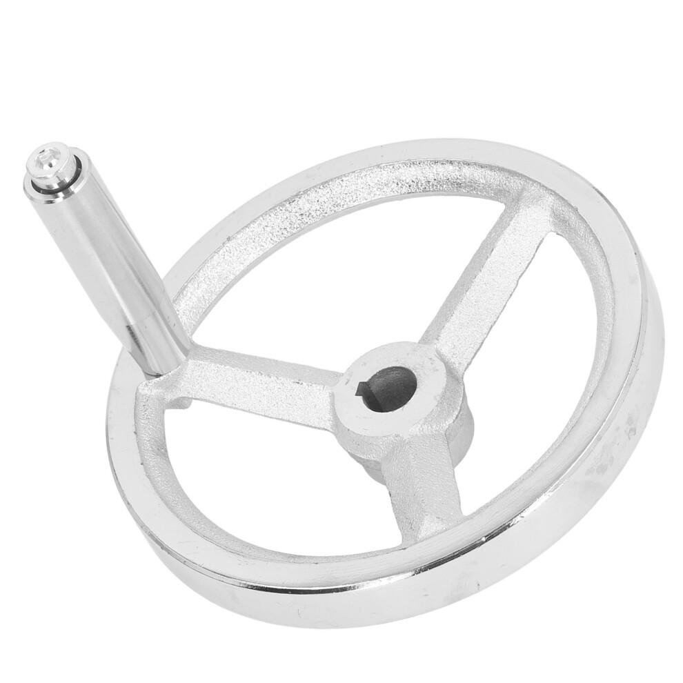 160mm Cast Iron Handwheel 16mm Hole Chrome