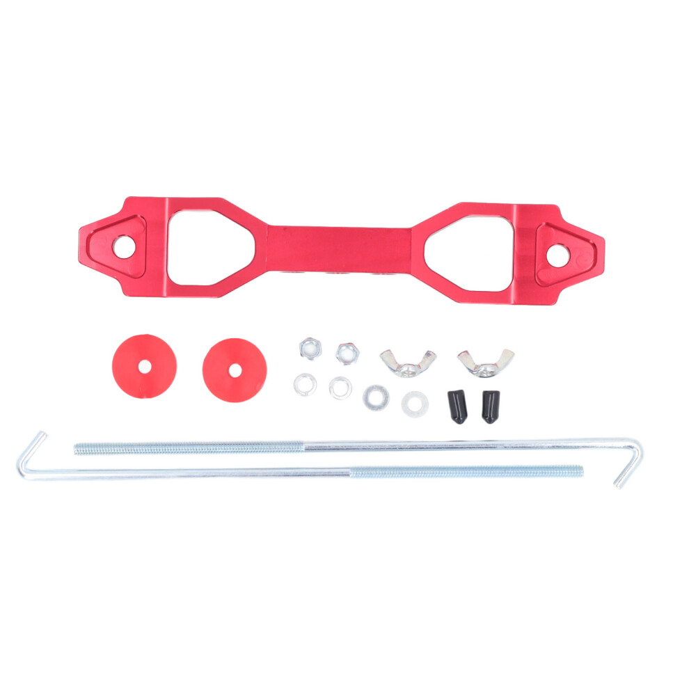 Dual Surface Treatment Battery Tie Down Bracket Featuring Sand Blasted Anodized Finish With Heavy Duty Stainless Steel Hardware For Reliable Vehicle 9071309551075