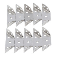 10pcs Stainless Steel Corner Braces - Multi-Angle Shelf Support 67x28x22mm