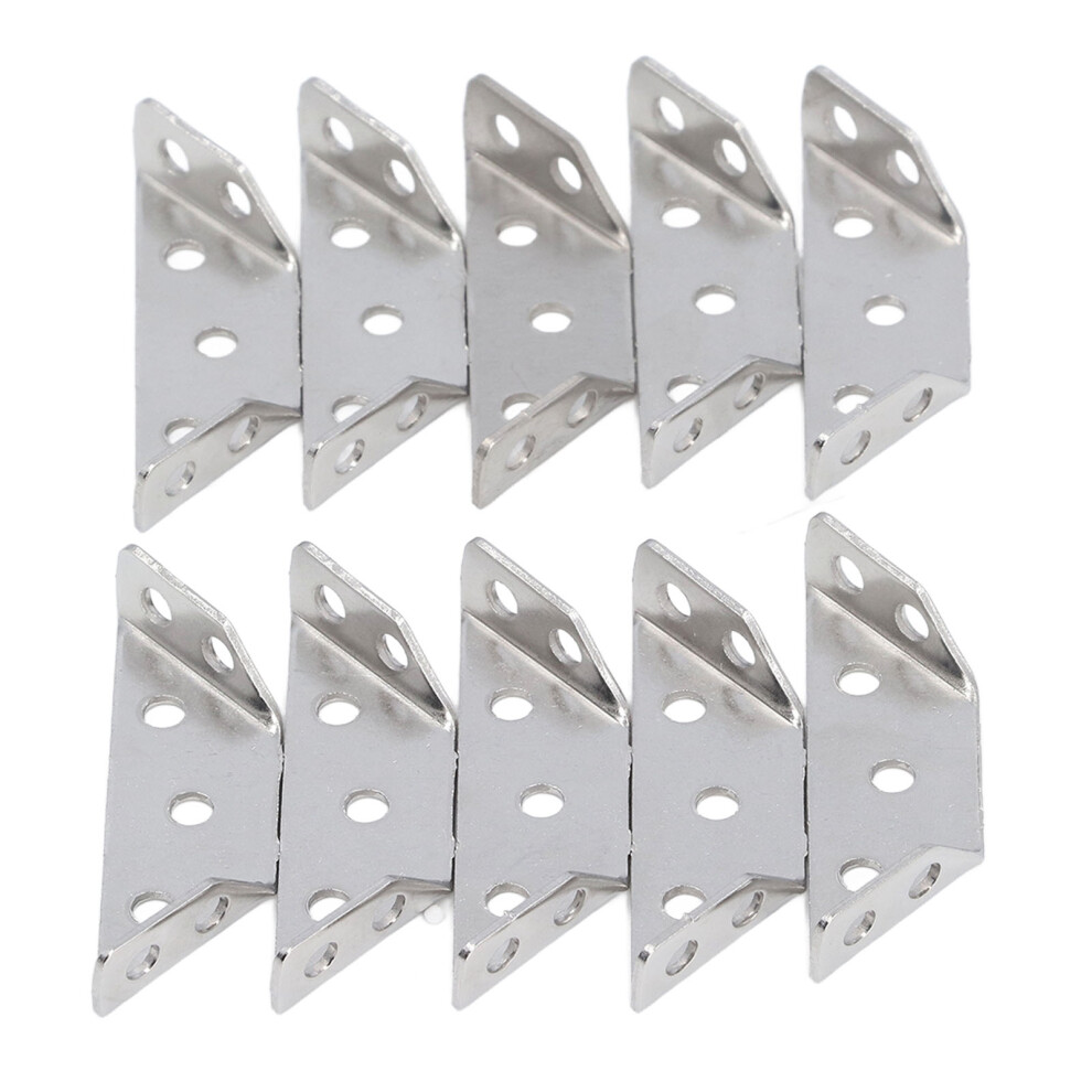 10Pcs Stainless Steel Corner Braces - Multi-Angle Shelf Support 67X28x22mm 8431386301436