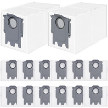 14er-Pack Staubsaugerbeutel, kompatibel mit Roborock QV 35A/Qrevo S5V/QV35S/Saros 10/10R/Z70/Qrevo/Q Revo/S/Qrevo Pro/Plus/MaxV/Master/Curv/