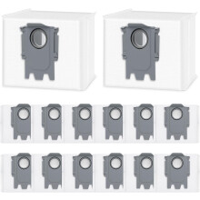Packung mit 14 Staubsaugerbeuteln, kompatibel mit Roborock Q7 L5+/Q10 S5+/S7 Max Ultra/Q5 Pro+/Q8 Max+/S8+/S8 Pro Ultra/S7 MaxV Ultra/S7 Pro