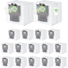 Packung mit 16 Staubsaugerbeuteln, kompatibel mit Roborock S7 Max Ultra/S7 Maxv Ultra/T8/Q8 Max+/Q5+/Q5pro+/Q7+/S8 Pro Staubsauger-Saugstati