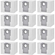12 pölypussin pakkaus, yhteensopiva Roborock S8 Pro Ultran, S8+:n, Q7 Max+:n, Q8 Max+:n, Q5 Max+:n, Q5+:n, Q5 Pro+:n, Q7:n, Q7+:n, Q7 Max+:n