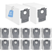 12er-Pack Staubsaugerbeutel, kompatibel mit Roborock S8 Maxv Ultra/Qrevo/Qrevo Pro/Saros 10/10R/Qrevo S/Qrevo Maxv/Qrevo Master Saugroboter
