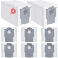 6er-Pack Staubbeutel, kompatibel mit Roborock, Q revo, Qrevo S, Qrevo Plus, Qrevo Master, S8 MaxV/MaxV Ultra, Saros 10/10R, Ersatz-Staubsaug