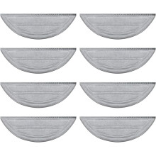 8 Ersatz-Wischpads, kompatibel mit Roborock Q10 X5/Q10 X5+ Saugrobotern, waschbare und wiederverwendbare halbrunde Wischtücher.