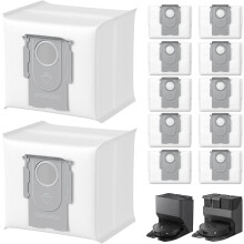 12er-Pack Staubsaugerbeutel, kompatibel mit Roborock Q7 L5+/Q10 S5+/Q5 Pro+/Q5 Max+/S8+/S8 Pro Ultra/S7 MaxV Ultra/S7 Pro Ultra/Q5+/Q7+/Q7 M